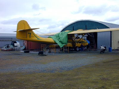 C-FNJF was stored at Nanaimo on Vancouver Island for some time where conditions were somewhat Spartan!