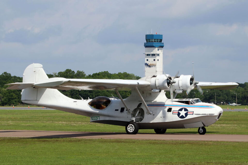 N222FT, once a RCAF Canso A, arrives at the Sun ‘n Fun event at Lakeland, Florida in April 2022 Aaron Haase