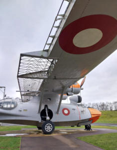 Rob Evans’ photo of the PBY-6A L-866 out in the open at Cosford on February 4th this year shows the bare trailing edges after fabric removal