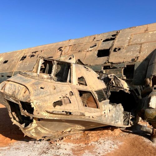 The sorry remains of PBY-5A N5593V in the Saudi desert where it has lain since 1960 Iain Macbeth